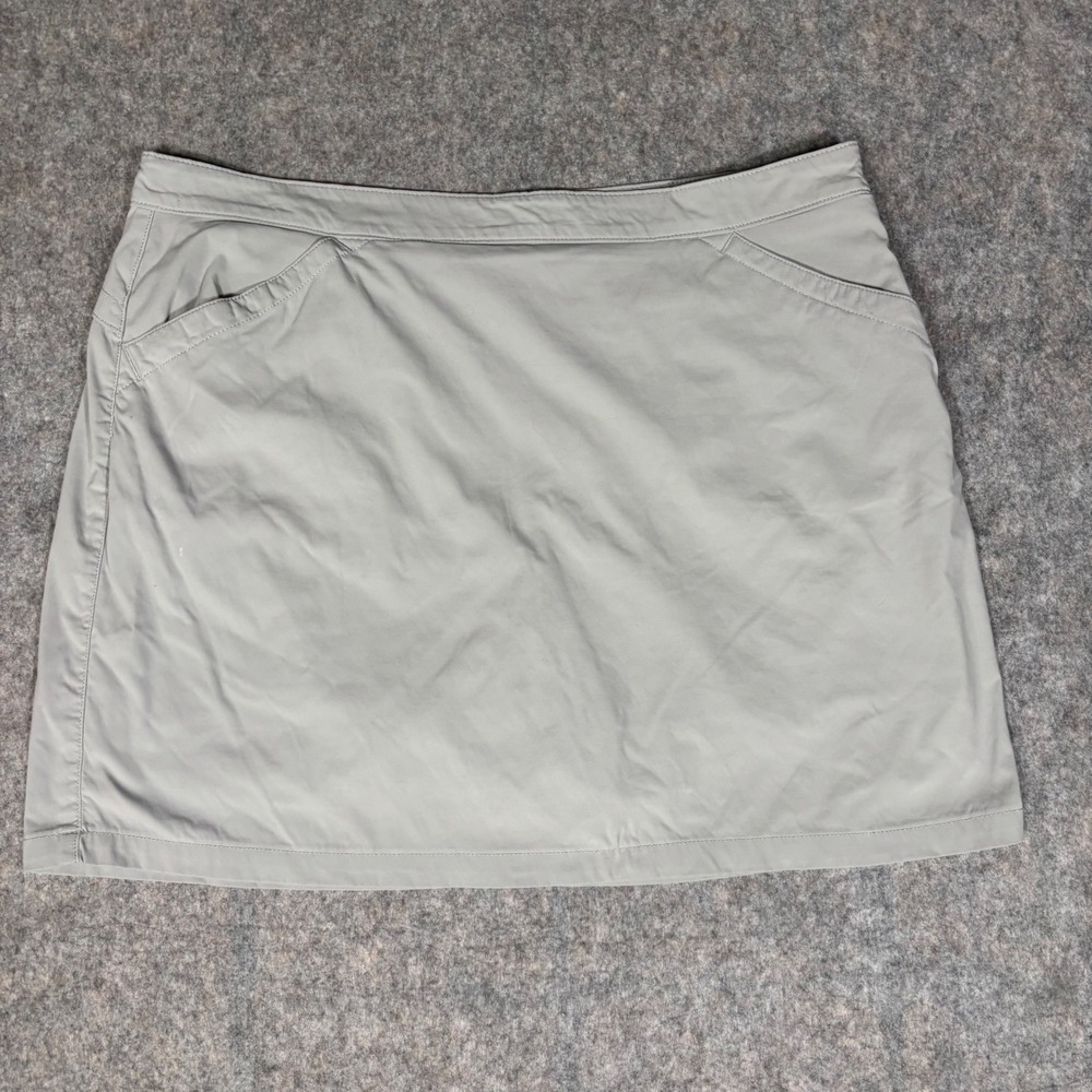 Eddie Bauer Skort Womens 14 Gray Performance Hiking Active Trail Skirt